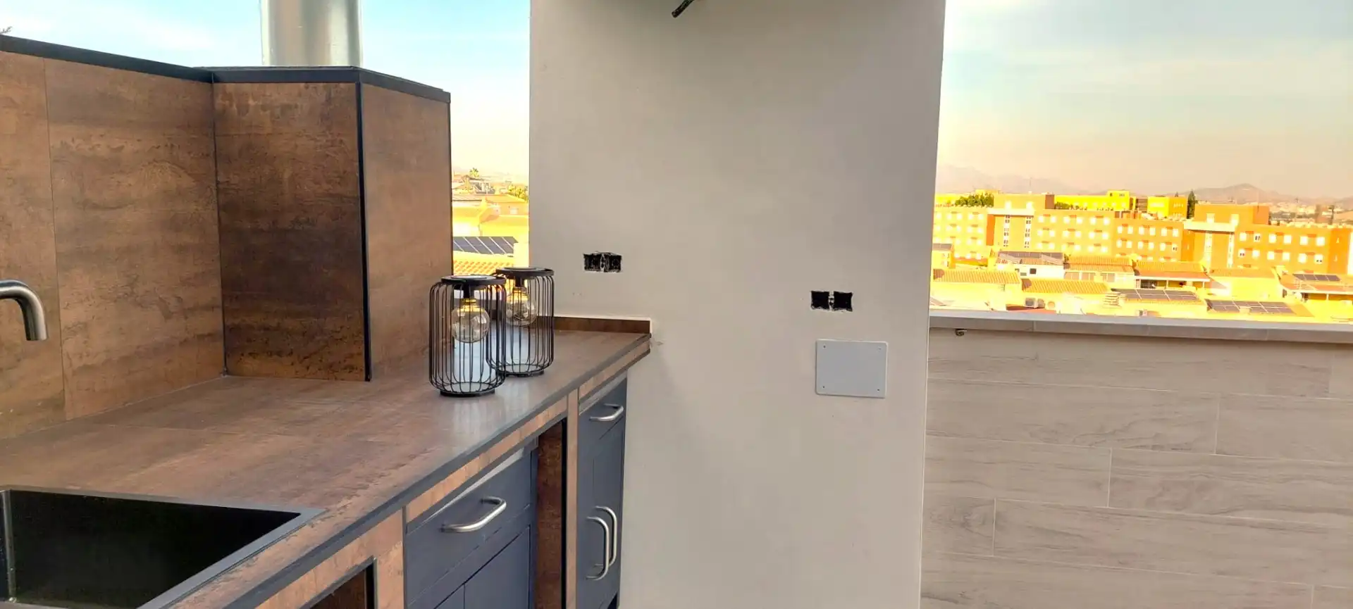 Cocina de Dúplex de alquiler en Murcia con Aire acondicionado, Jardín privado y Terraza