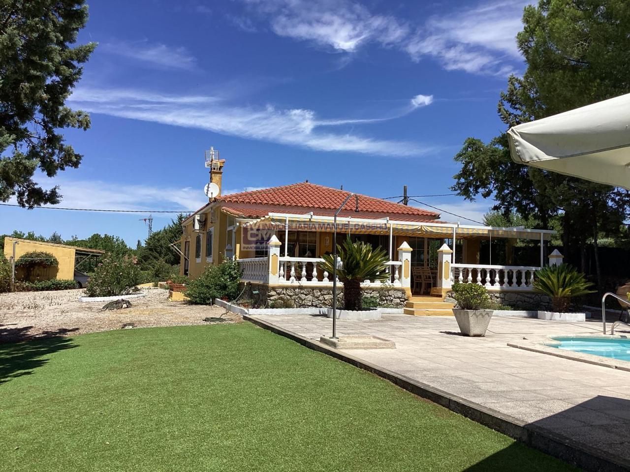 Exterior view of House or chalet for sale in Casar de Cáceres  with Heating, Private garden and Terrace