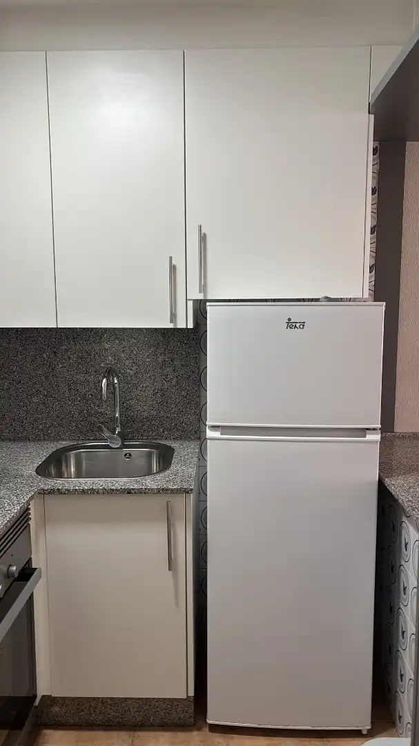 Cuina de Apartament de lloguer en Vigo  amb Calefacció, Parquet i Moblat