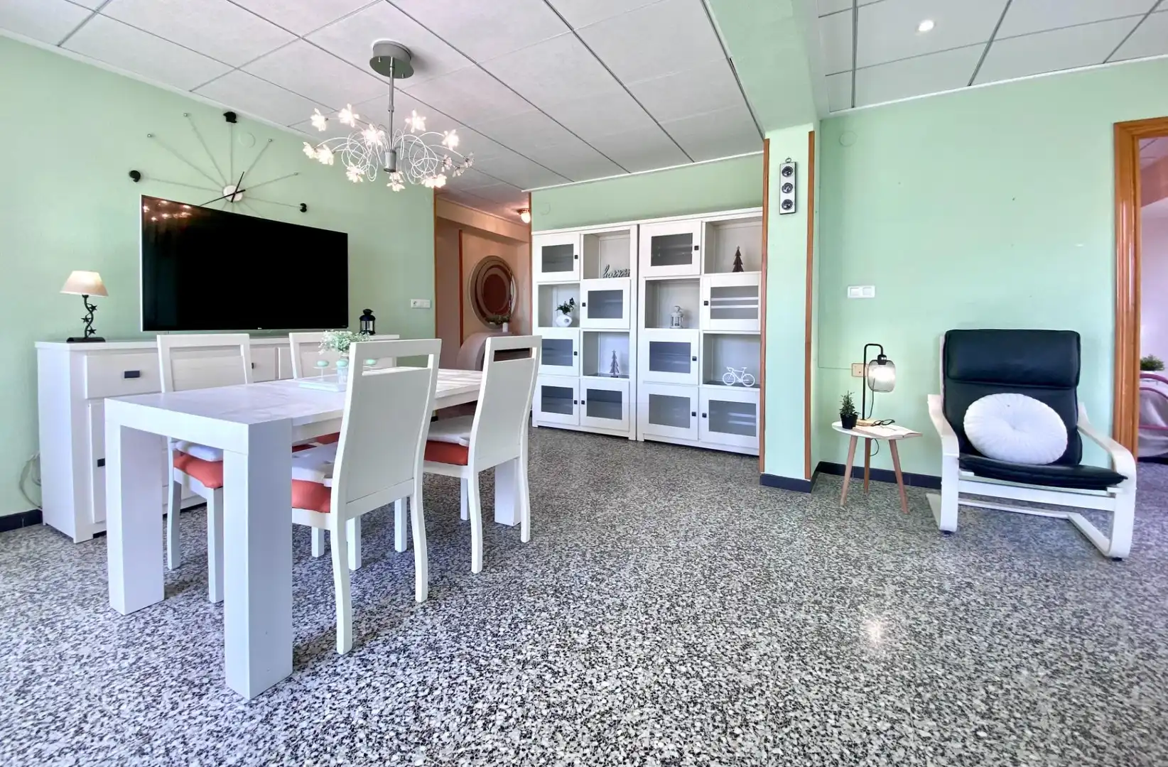 Dining room of Flat for sale in La Pobla de Farnals  with Air Conditioner, Private garden and Balcony