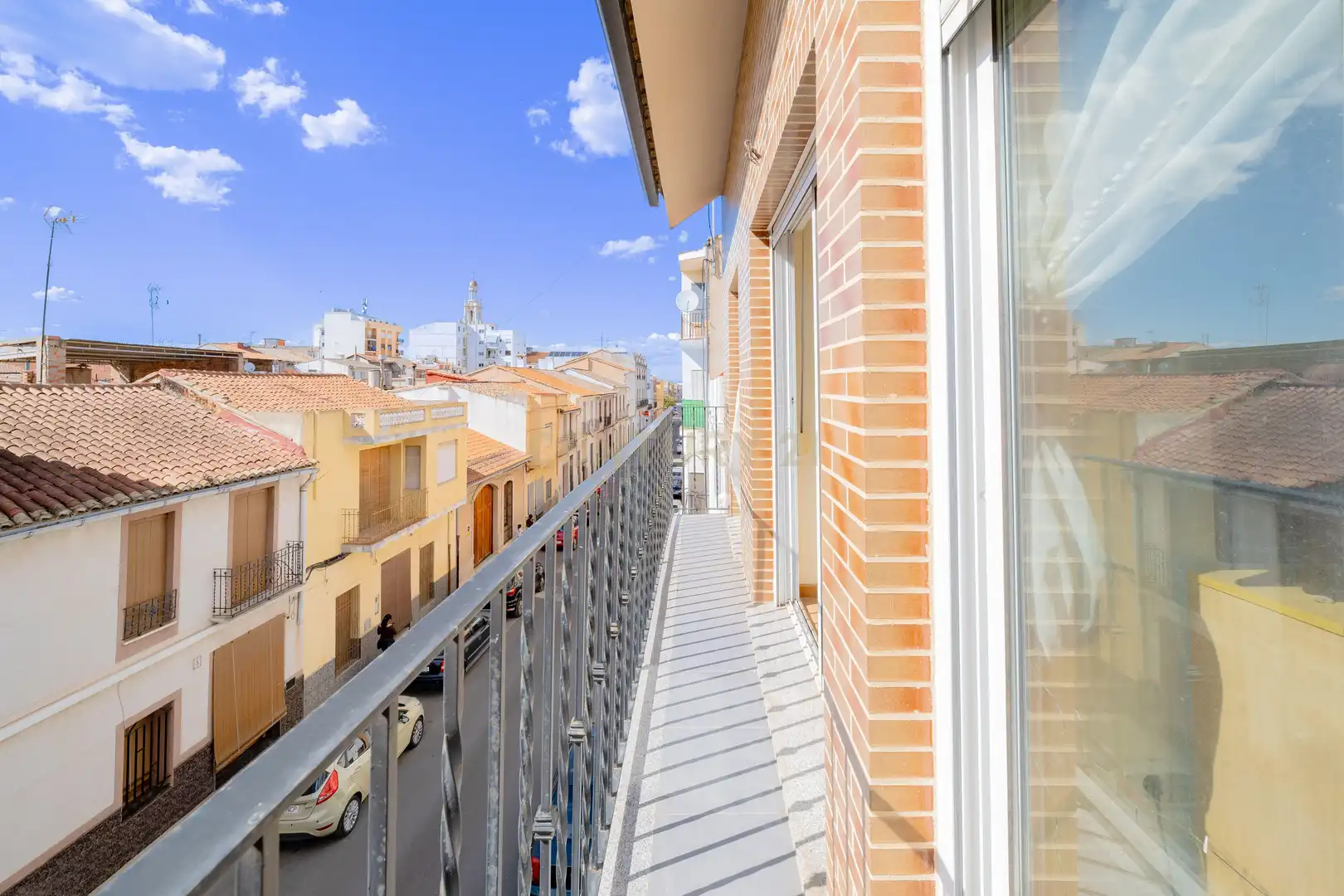 Terrasse von Wohnungen zum Verkauf in La Pobla Llarga mit Klimaanlage, Ofen und Balkon