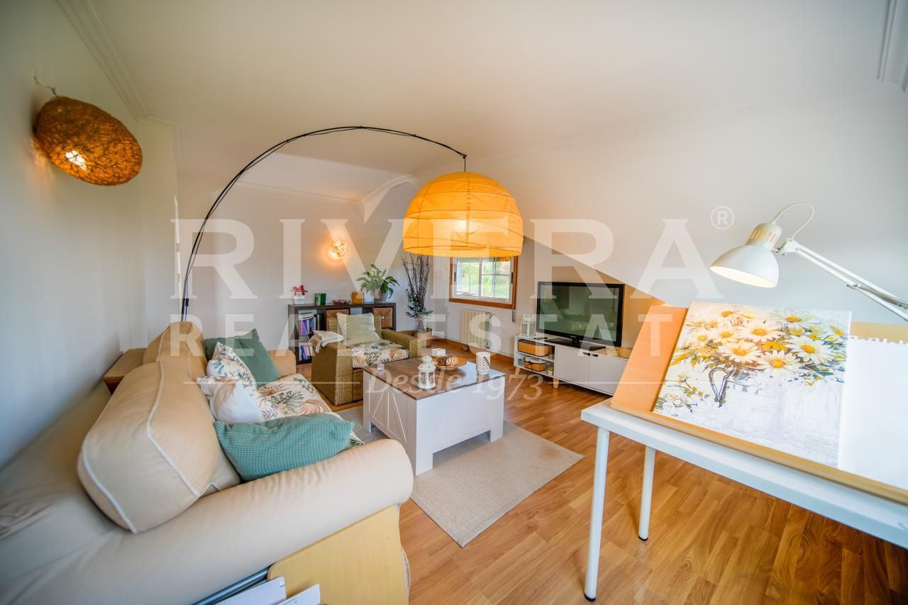 Sala de estar de Casa o chalet en venta en Baiona con Calefacción, Parquet y Terraza