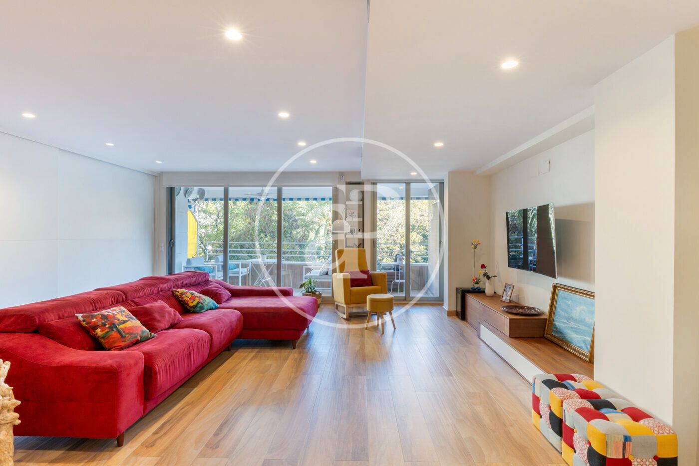 Living room of Flat to rent in  Valencia Capital  with Air Conditioner, Heating and Furnished
