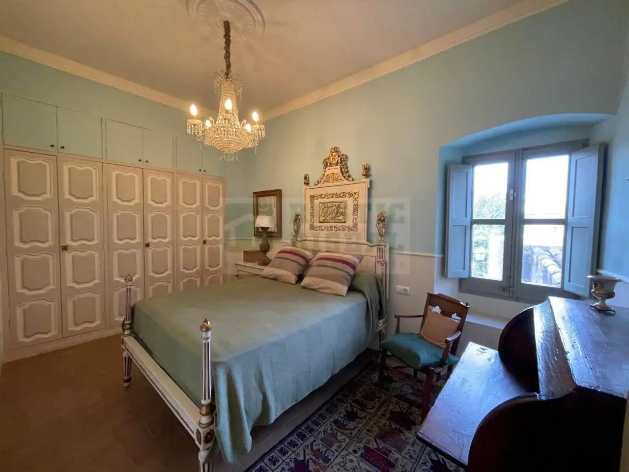 Schlafzimmer von Country house zur Miete in Navata mit Klimaanlage, Heizung und Privatgarten