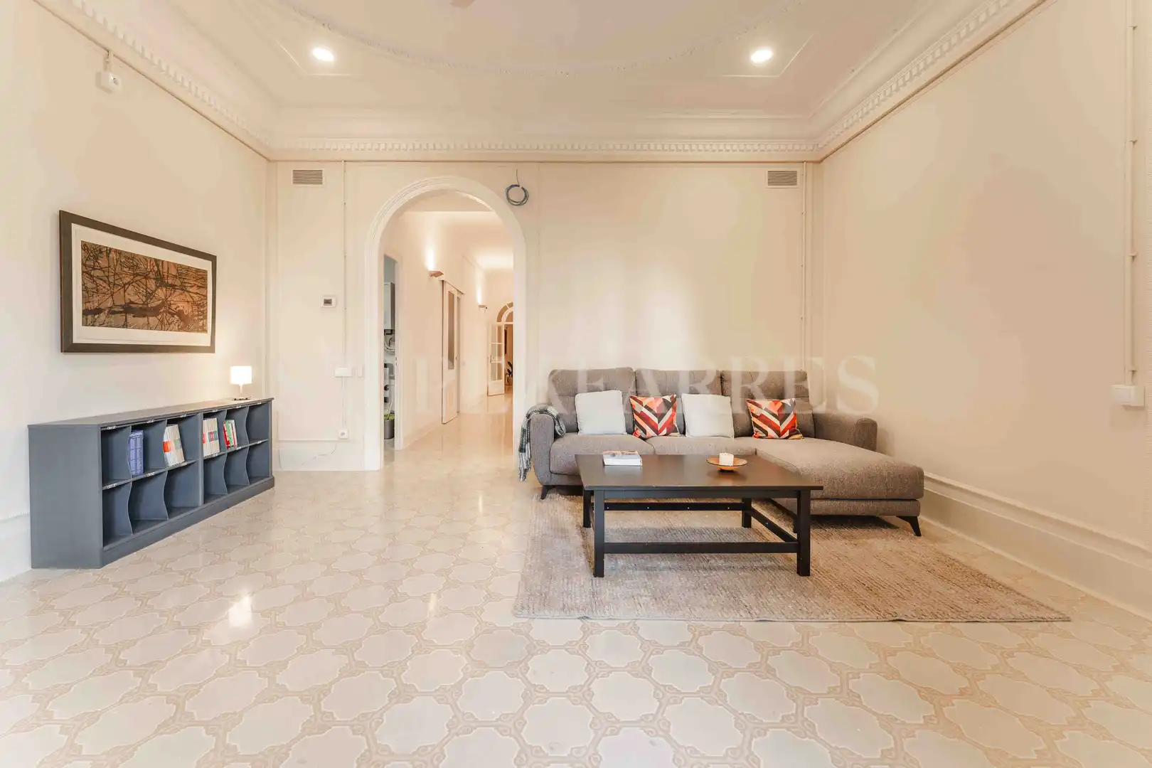Sala de estar de Piso de alquiler en Barcelona con Aire acondicionado, Calefacción y Amueblado