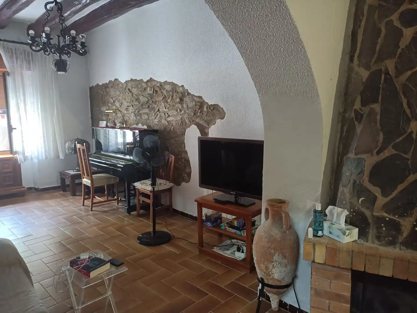 Living room of Houses for rent in Roses  with Heating, Storage room and Furnished