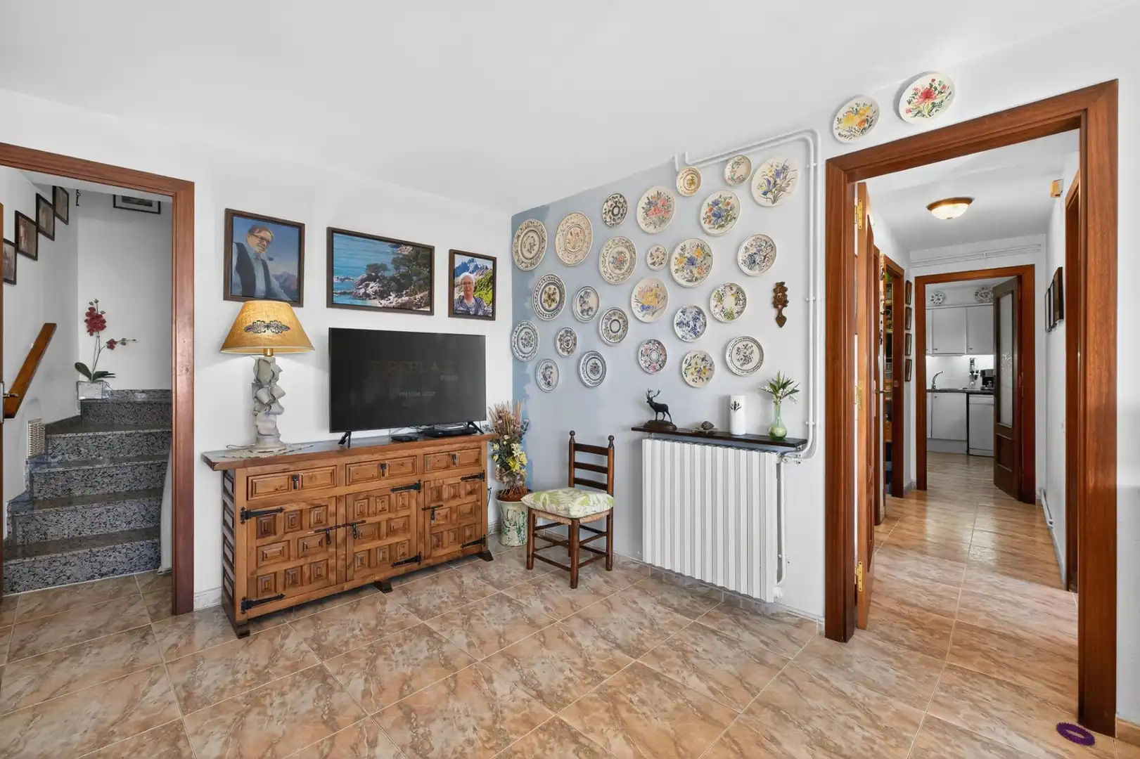 Sala de estar de Casa adosada en venta en Sant Hilari Sacalm con Aire acondicionado y Calefacción
