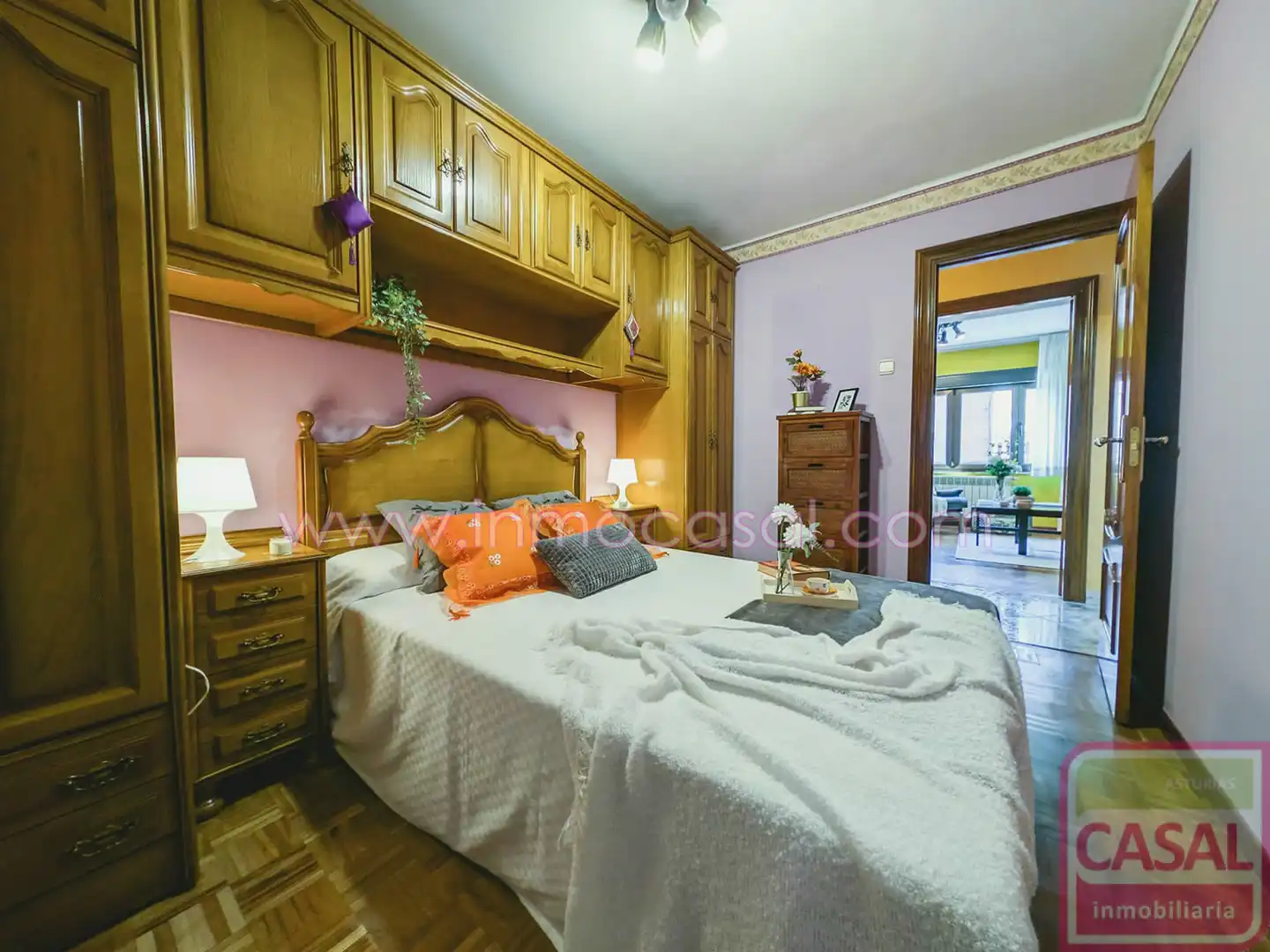 Schlafzimmer von Wohnung zum Verkauf in Mieres (Asturias) mit Heizung, Terrasse und Abstellraum