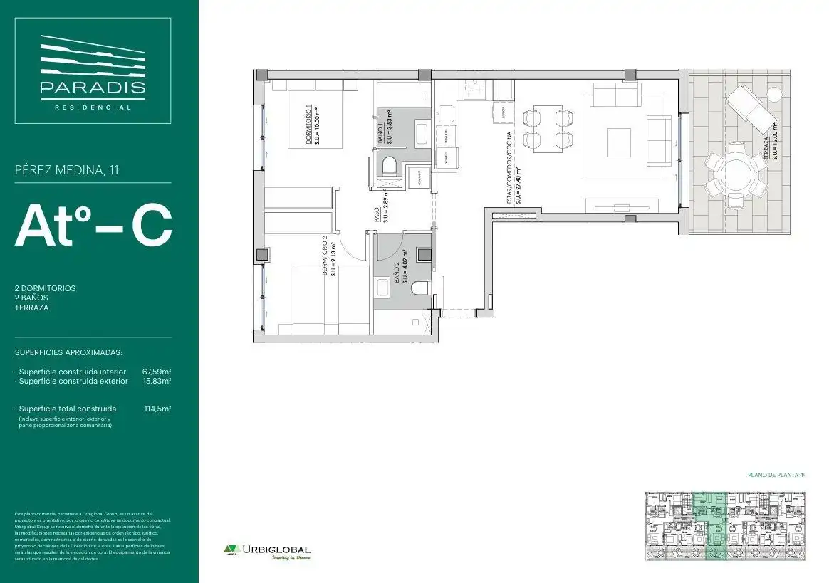 Penthouse mit Pool zum Verkauf in Benalúa - Babel, imagen 2