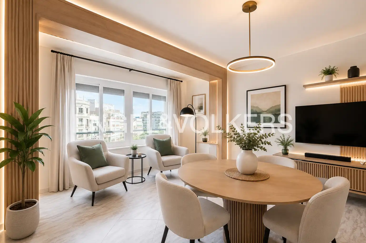 Wohnzimmer von Wohnung zum Verkauf in Barcelona mit Heizung und Balkon
