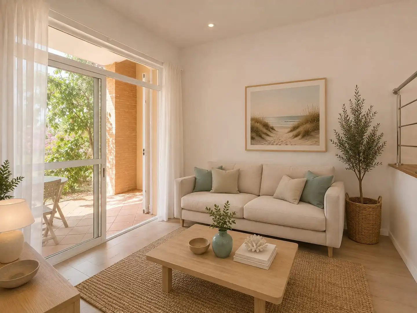 Living room of Houses for sale in Islantilla  with Private garden, Parquet flooring and Terrace