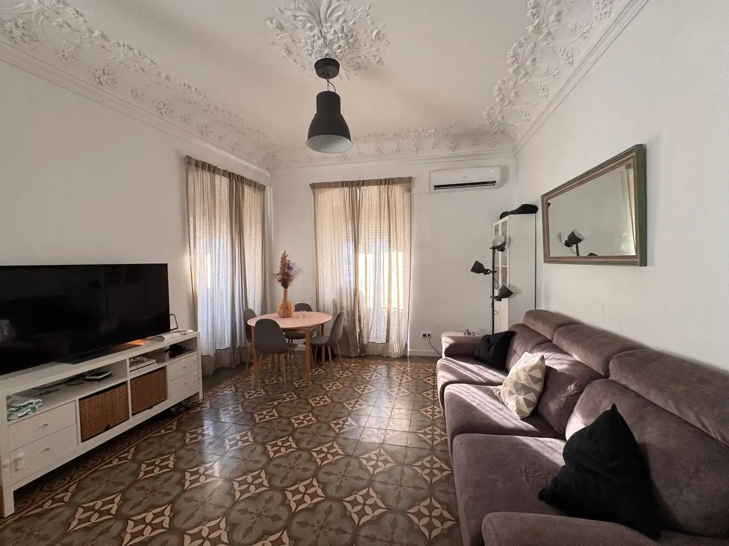 Living room of Flat for sale in Cubelles  with Air Conditioner and Balcony
