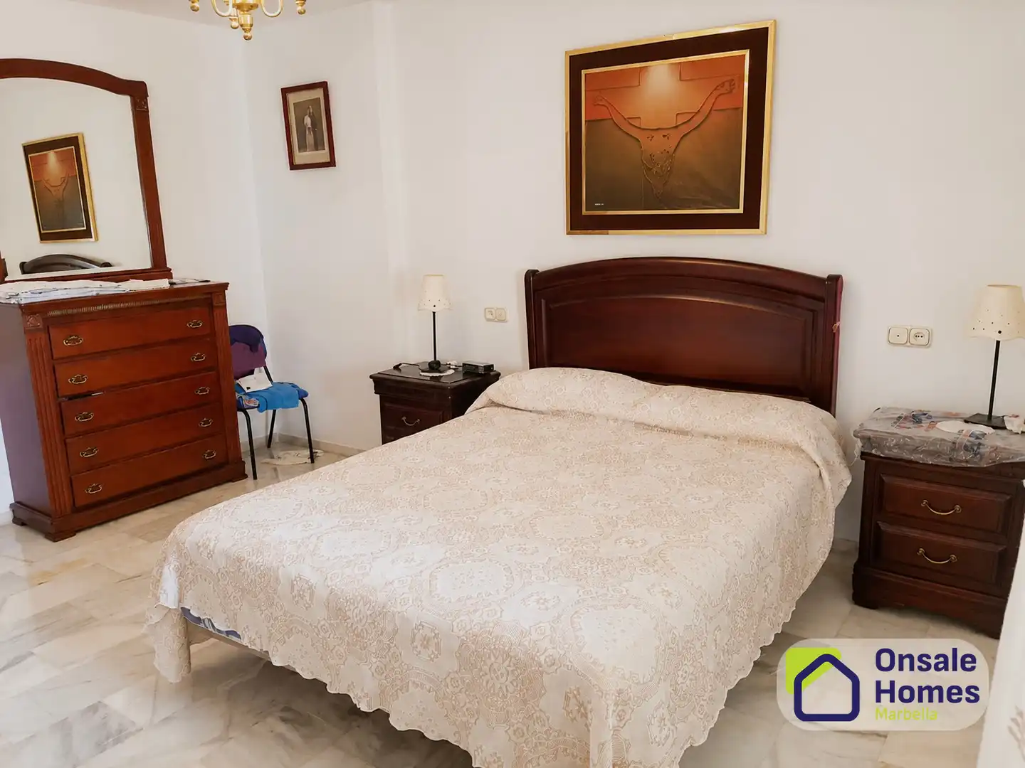 Schlafzimmer von Wohnung zum Verkauf in Marbella mit Klimaanlage, Terrasse und Abstellraum