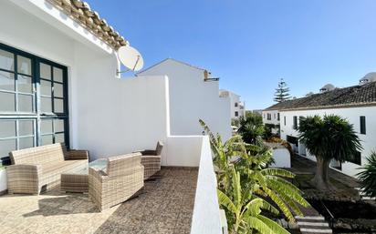 Exterior view of Single-family semi-detached for sale in Mijas  with Terrace, Swimming Pool and Furnished