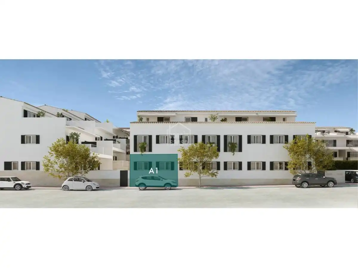 Vista exterior de Apartamento en venta en Es Mercadal con Jardín privado, Terraza y Piscina