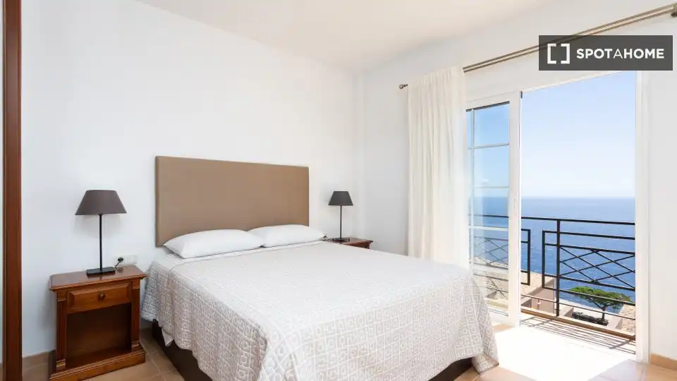 Habitación de Apartamento para compartir en El Rosario con Aire acondicionado, Terraza y Amueblado