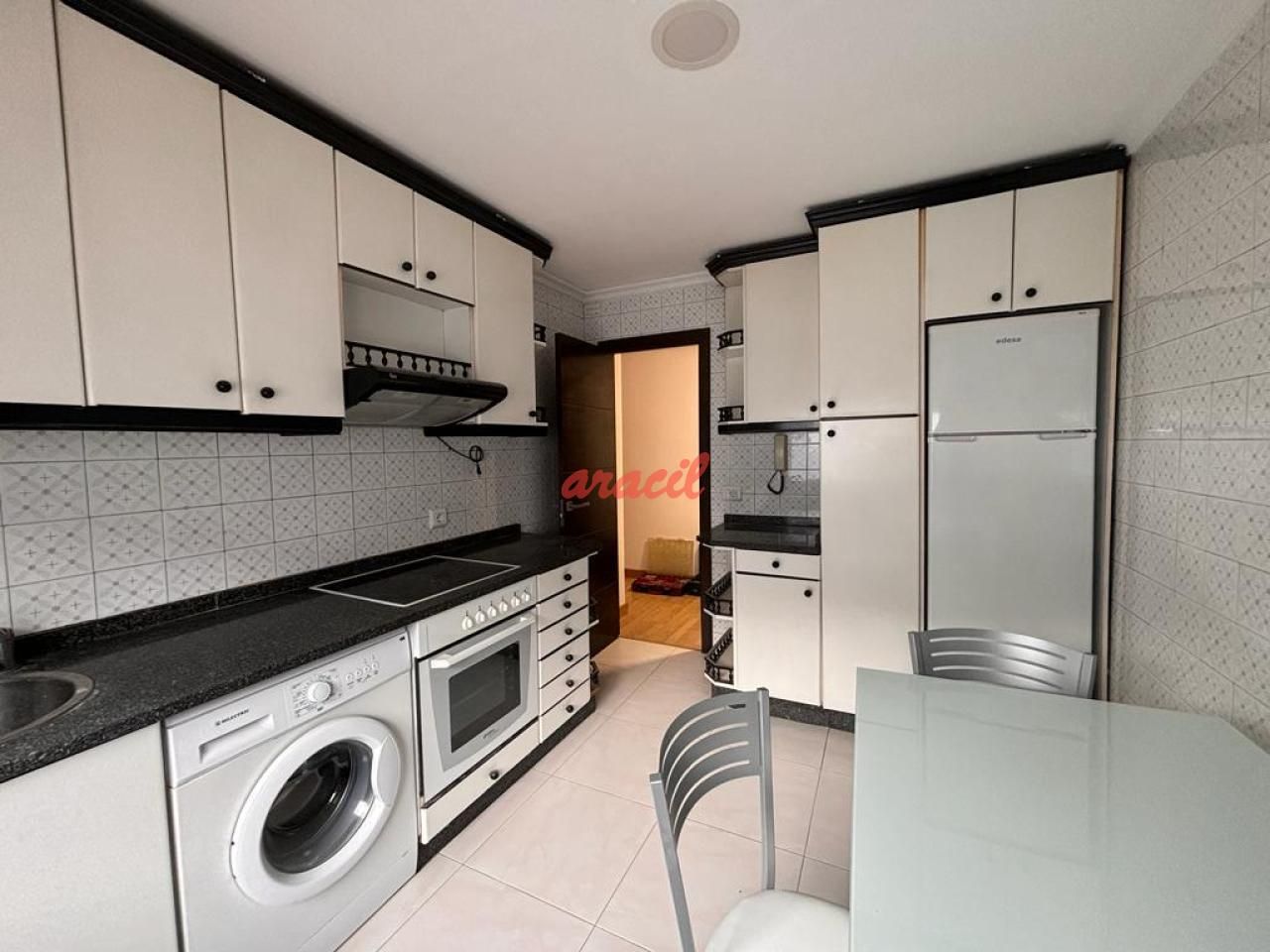 Kitchen of Flat to rent in Ourense Capital   with Heating, Furnished and Balcony
