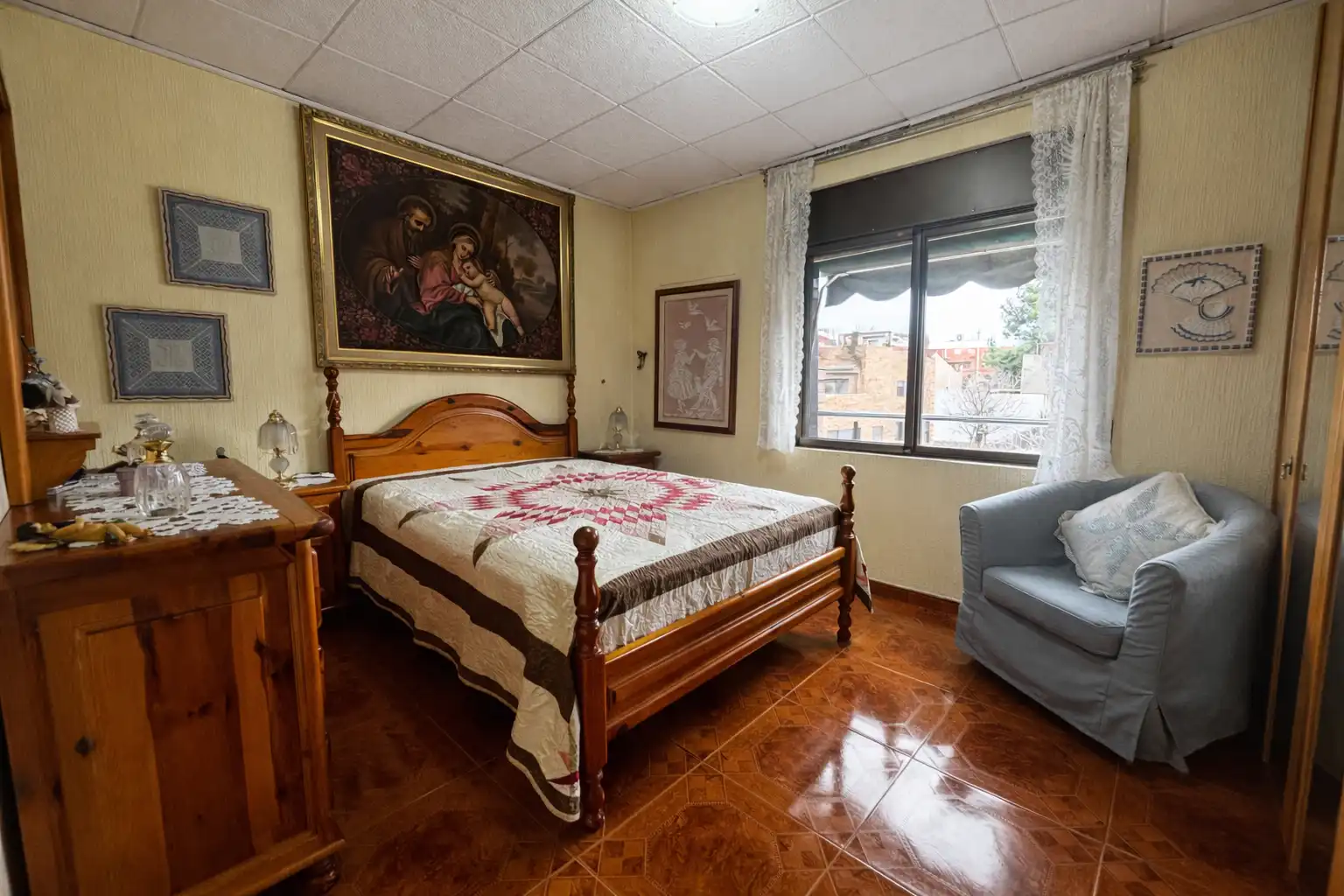 Bedroom of Flat for sale in Sant Joan Despí  with Air Conditioner, Heating and Furnished