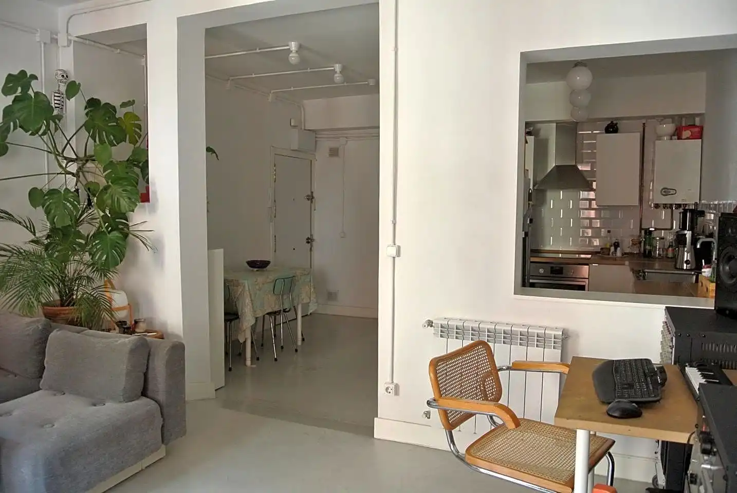 Sala de estar de Piso de alquiler en Madrid con Aire acondicionado, Calefacción y Balcón