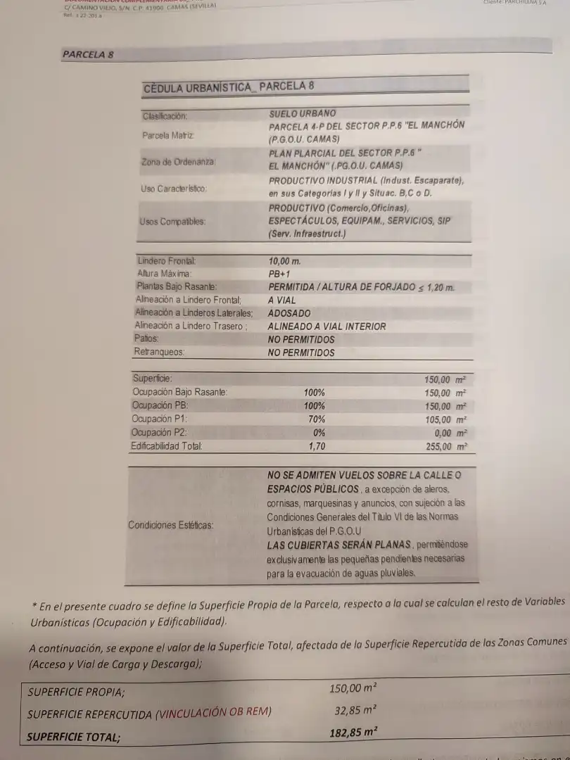 Aparcament de Terreny industrial en venda en Tomares