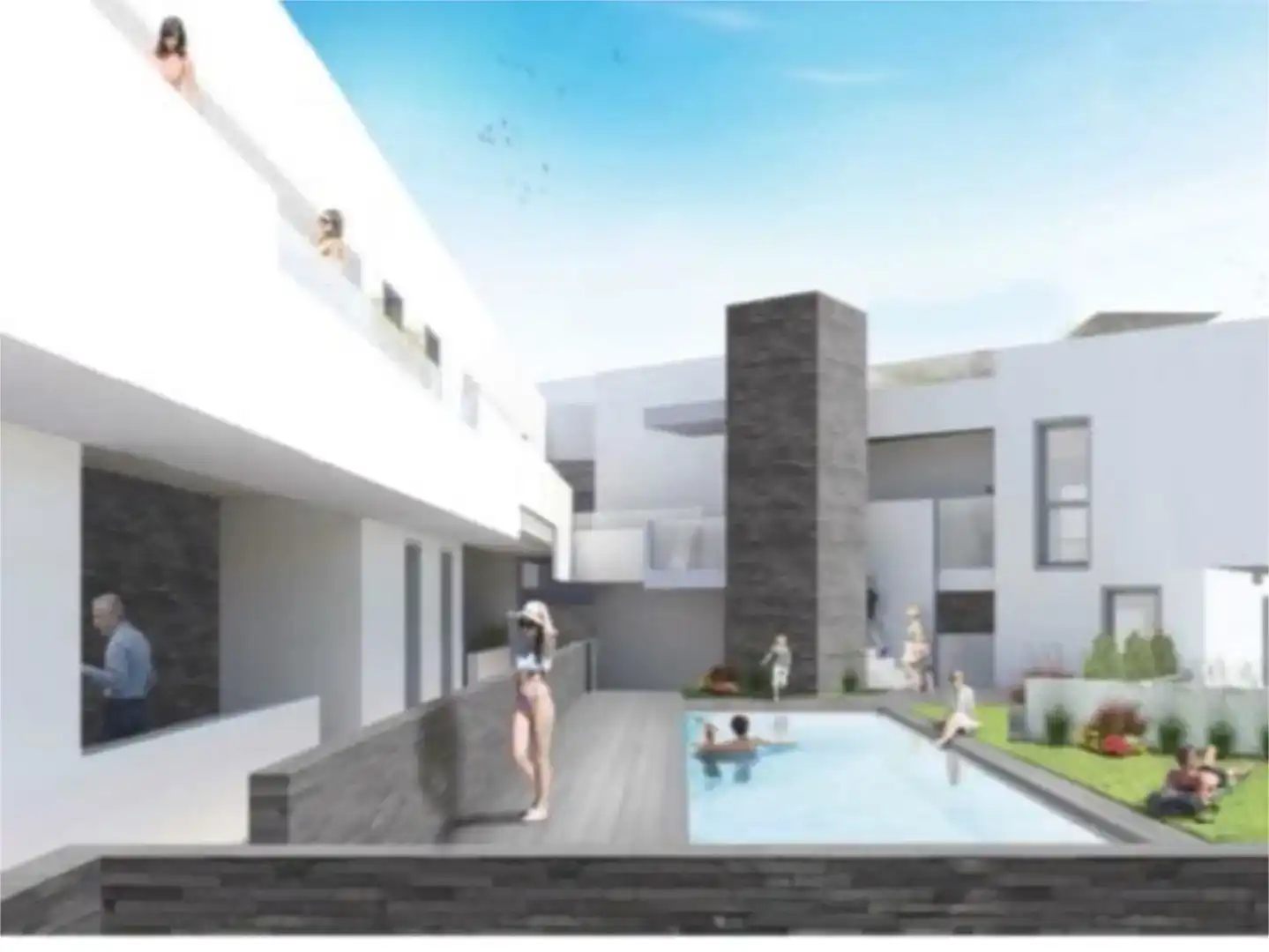 Schwimmbecken von Wohnung zum Verkauf in Níjar mit Klimaanlage, Schwimmbad und Balkon