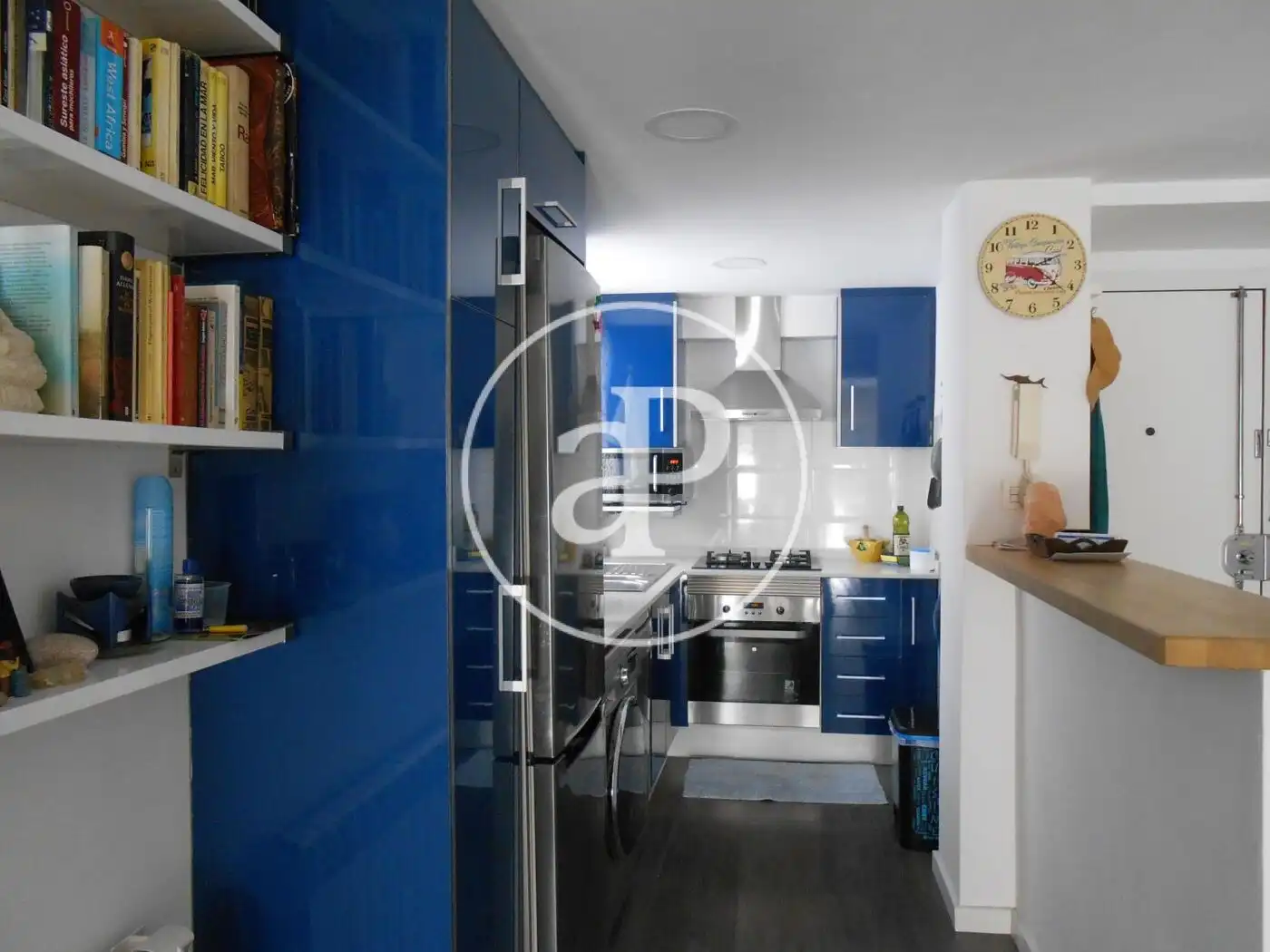 Küche von Wohnung zur Miete in Valencia mit Heizung, Möbliert und Balkon