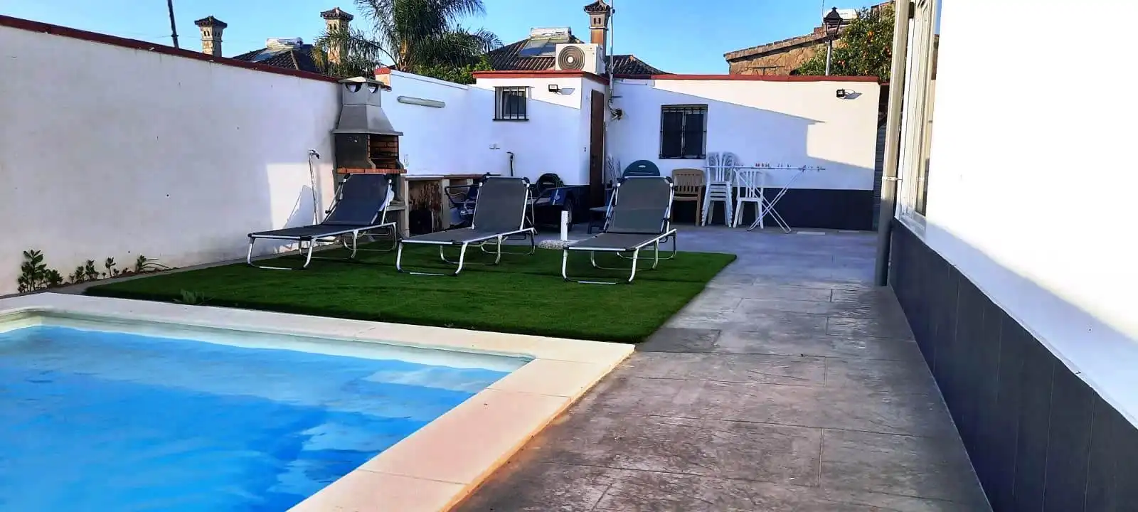 Piscina de Casa o xalet en venda en El Puerto de Santa María amb Aire condicionat, Jardí privat i Terrassa