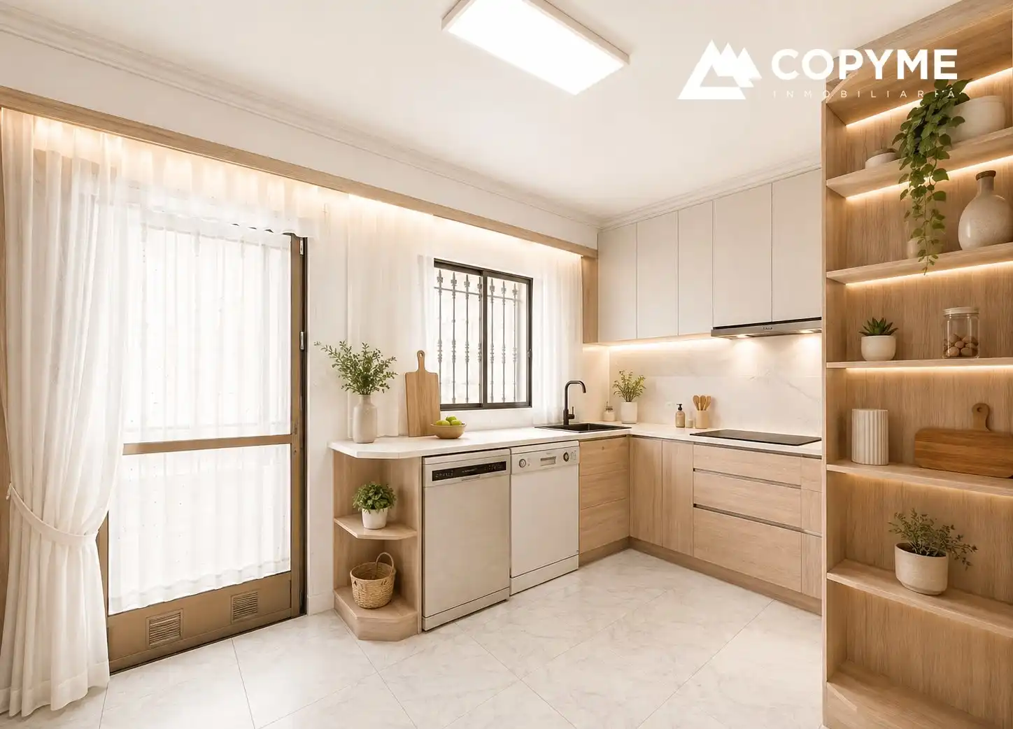 Cocina de Casa adosada en venta en Gerindote con Aire acondicionado, Jardín privado y Amueblado
