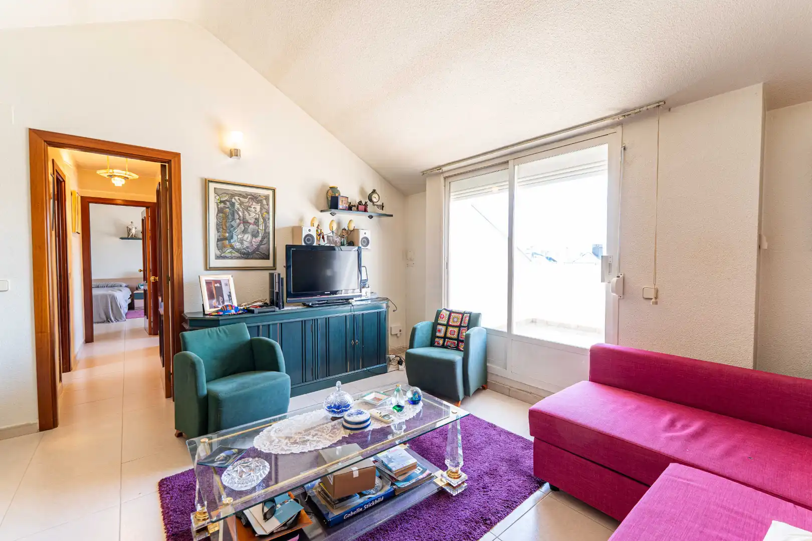 Sala de estar de Ático en venta en Alpedrete con Calefacción, Terraza y Amueblado