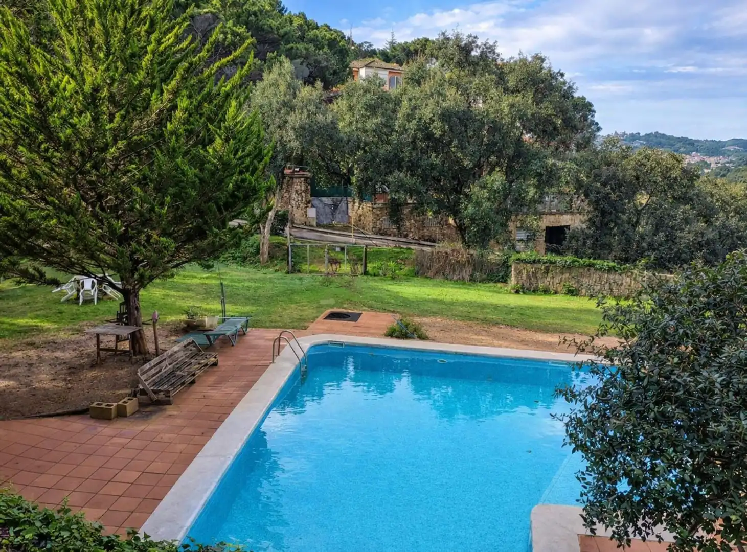 Swimming pool of Study for sale in Lloret de Mar  with Air Conditioner, Heating and Private garden