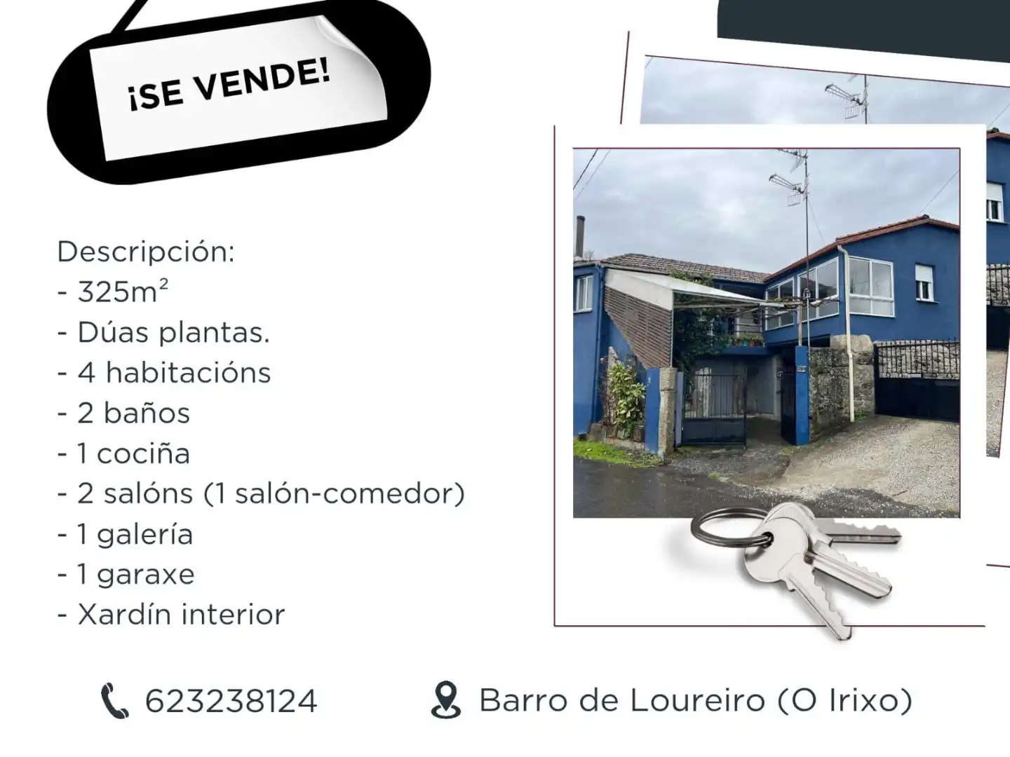 Casa amb jardí en venda a Lugar Barro 34