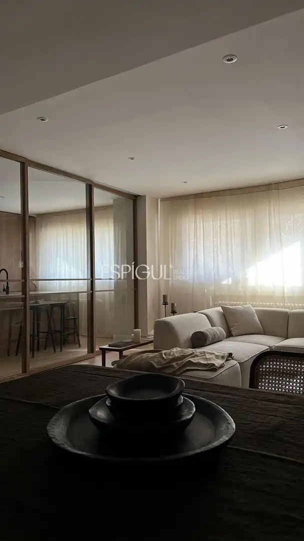 Sala de estar de Piso en venta en  Madrid Capital con Aire acondicionado, Calefacción y Amueblado