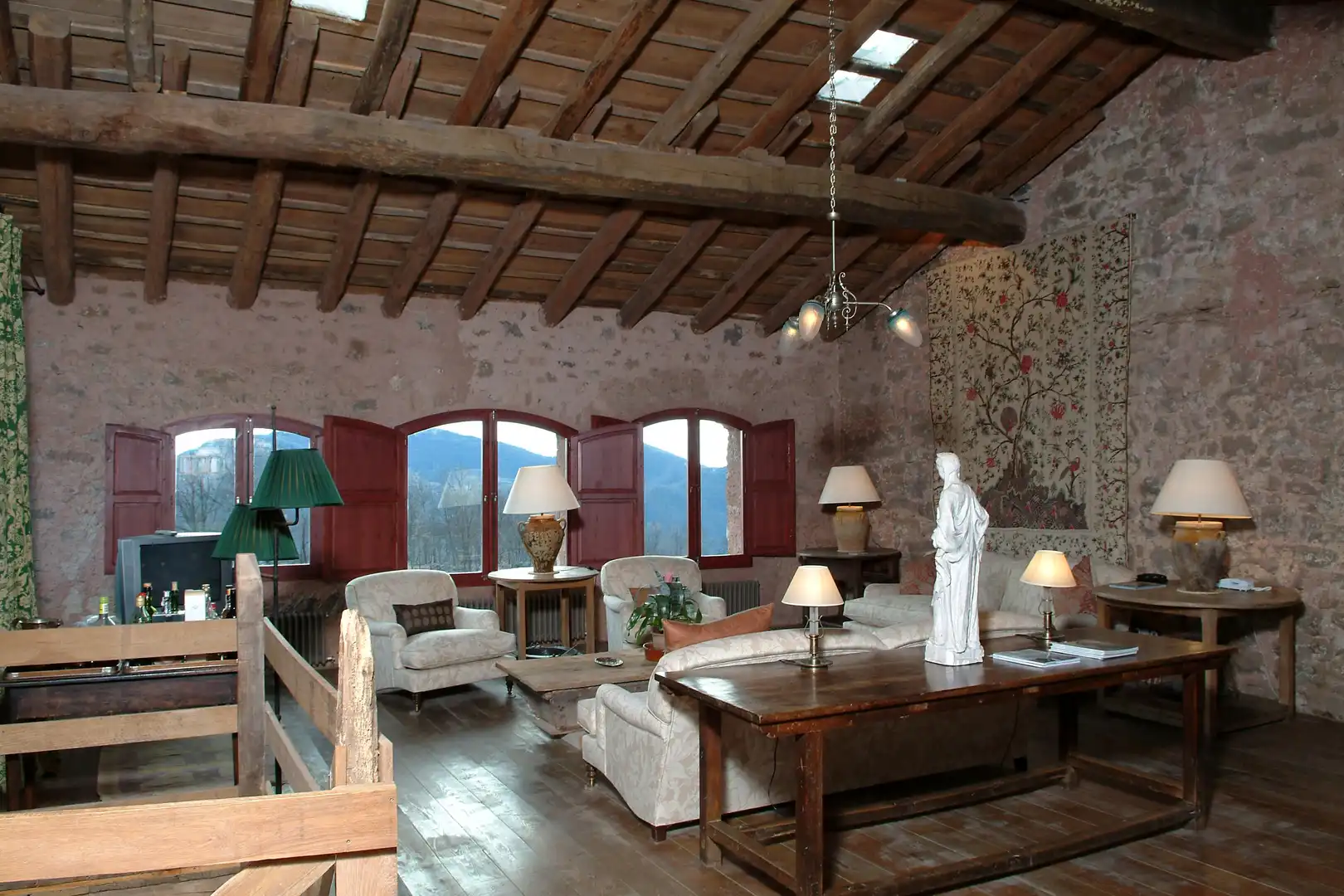 Sala de estar de Finca rústica en venta en Camprodon con Calefacción, Jardín privado y Terraza