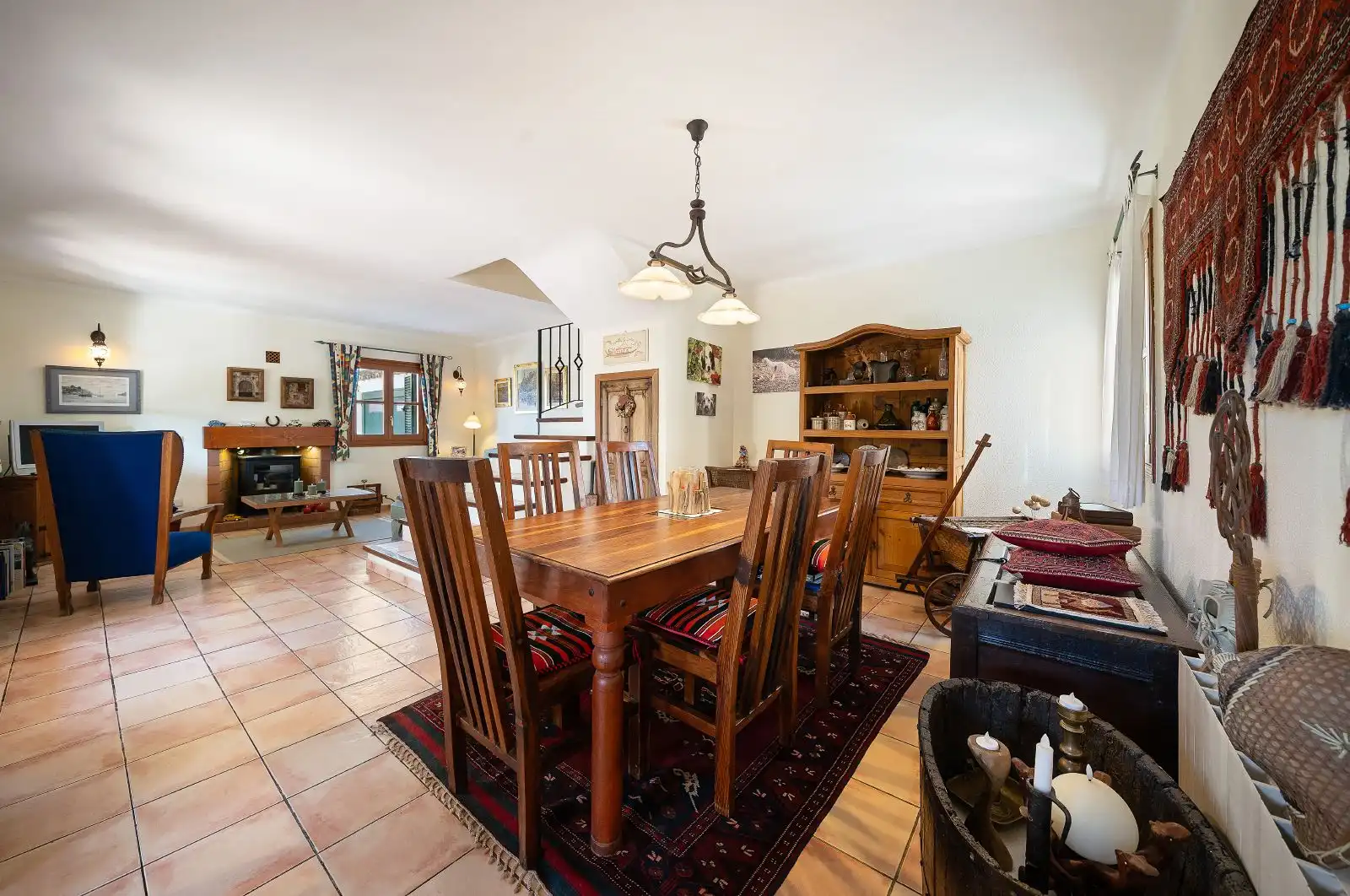 Esszimmer von Country house zum Verkauf in Andratx mit Klimaanlage, Heizung und Privatgarten