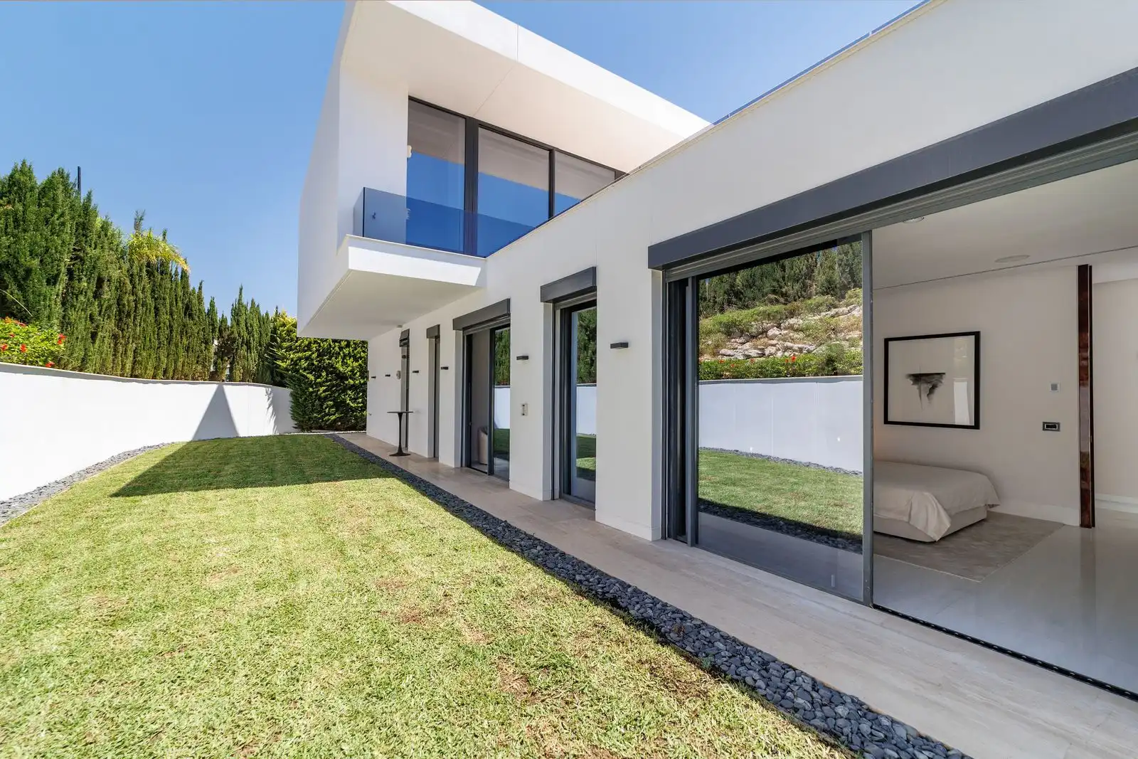 Außenansicht von Haus oder Chalet zur Miete in Marbella mit Klimaanlage, Privatgarten und Terrasse