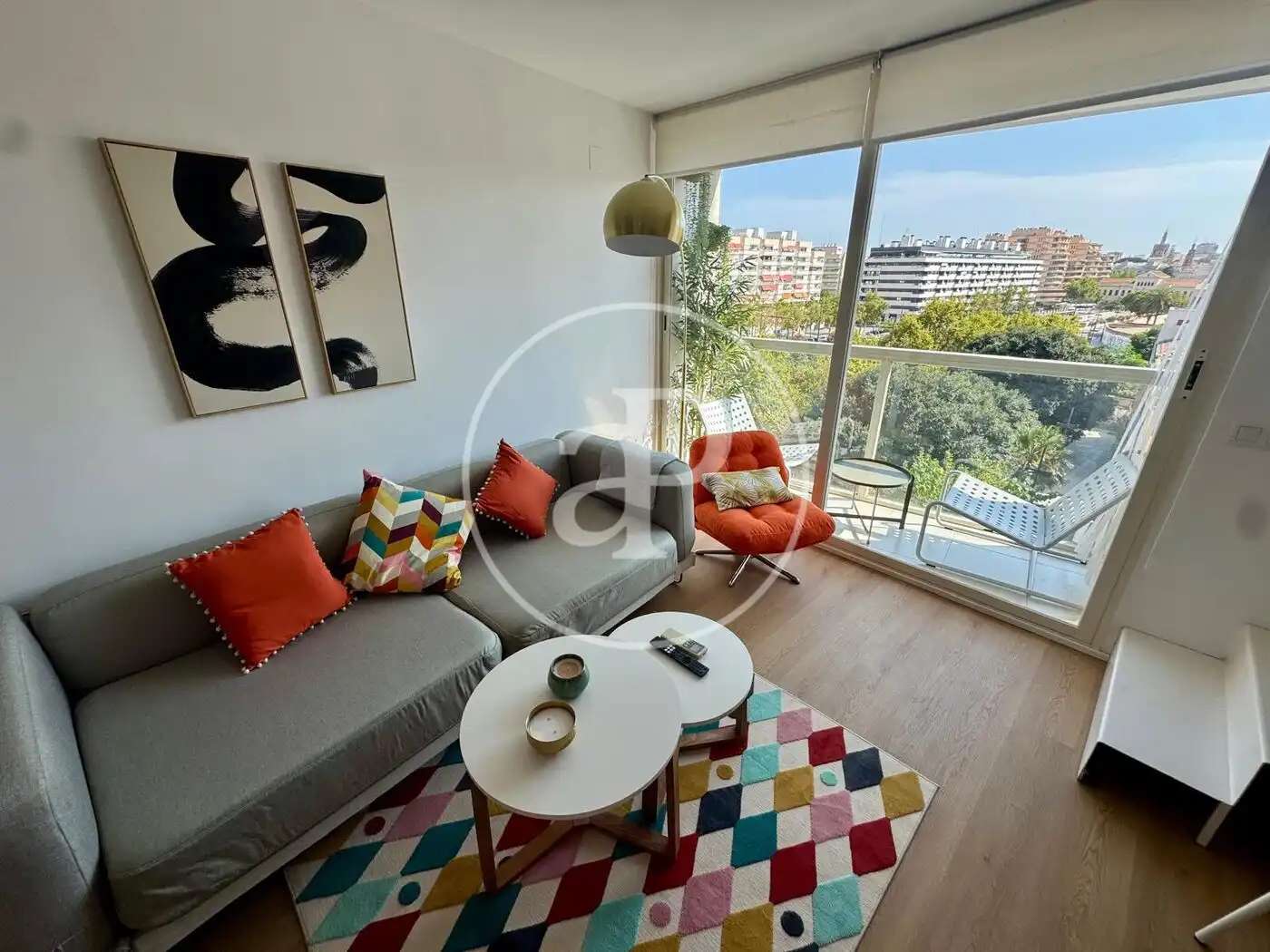Living room of Duplexes for rent in Valencia  with Air Conditioner, Heating and Furnished