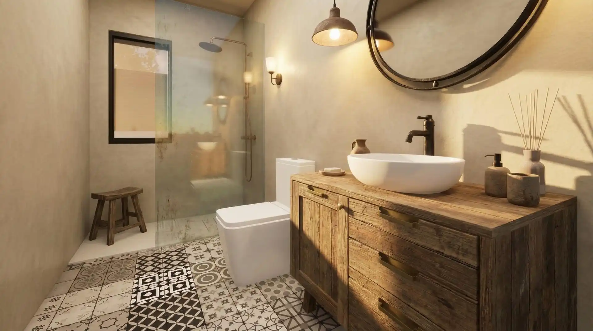 Badezimmer von Haus oder Chalet zum Verkauf in Aspe mit Klimaanlage, Privatgarten und Terrasse