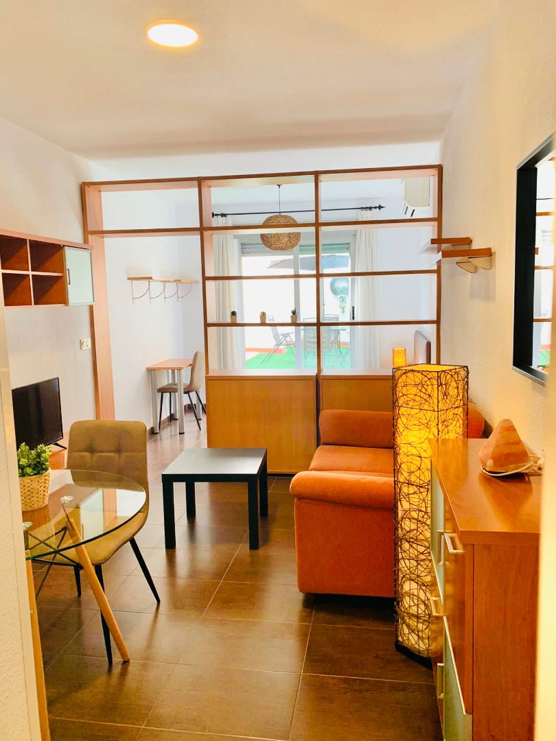 Sala d'estar de Estudi de lloguer en  Granada Capital amb Aire condicionat, Calefacció i Terrassa