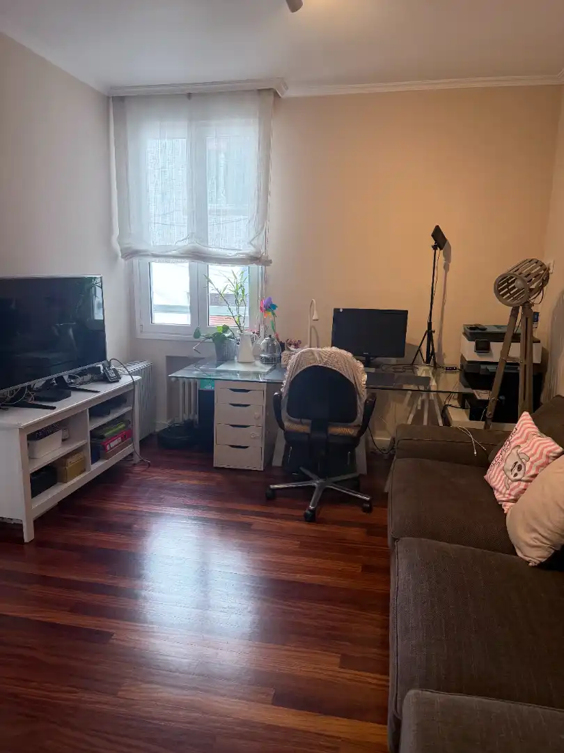 Wohnzimmer von Wohnung zur Miete in Bilbao  mit Heizung, Möbliert und Ofen