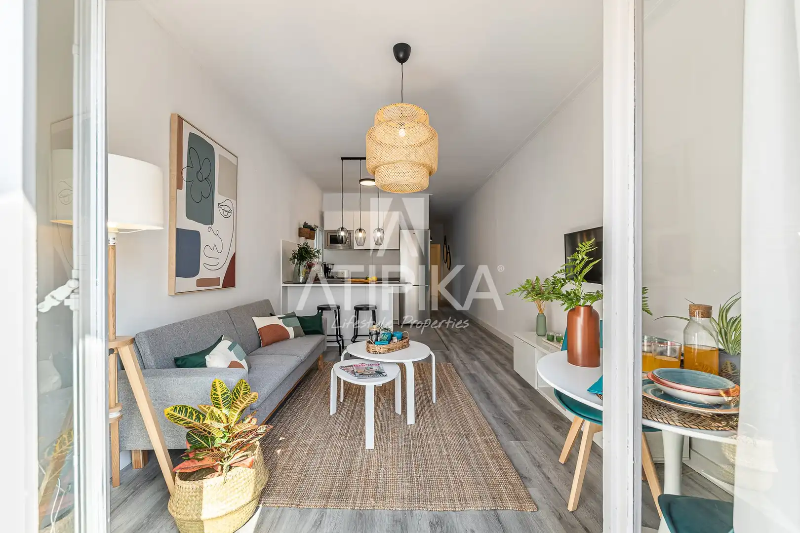 Sala de estar de Piso de alquiler en Barcelona con Aire acondicionado, Calefacción y Parquet