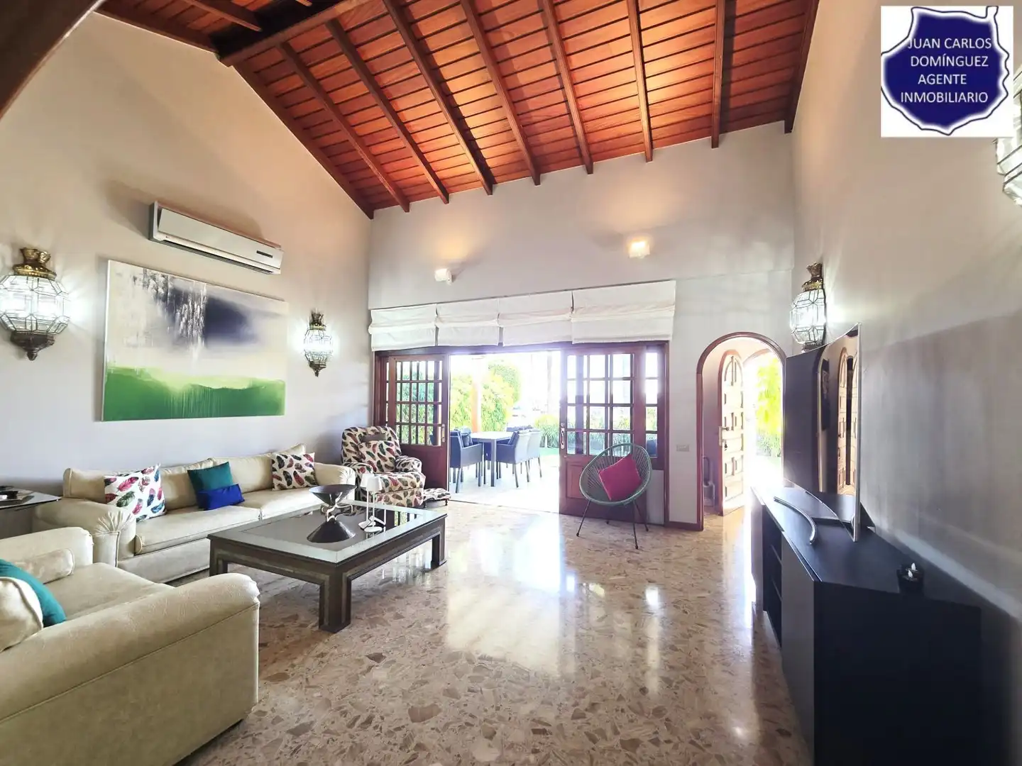 Sala de estar de Casa o chalet de alquiler en San Bartolomé de Tirajana con Aire acondicionado, Jardín privado y Terraza