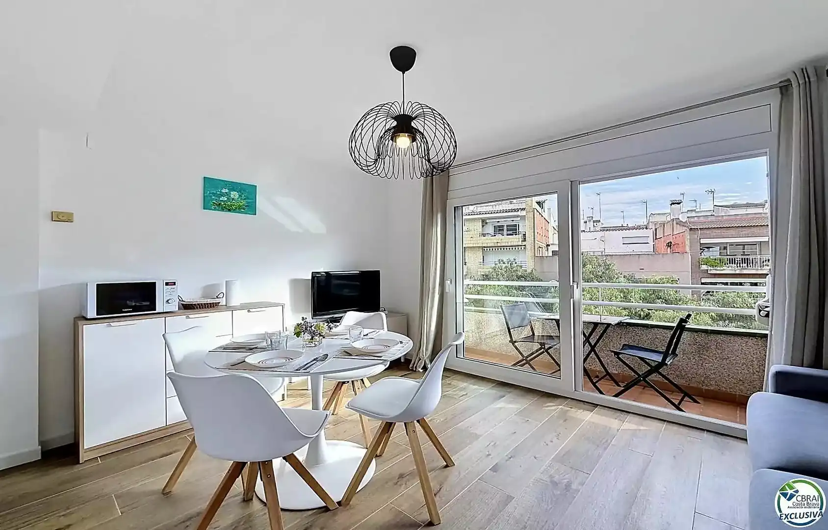 Sala de estar de Piso en venta en Roses con Aire acondicionado, Calefacción y Terraza