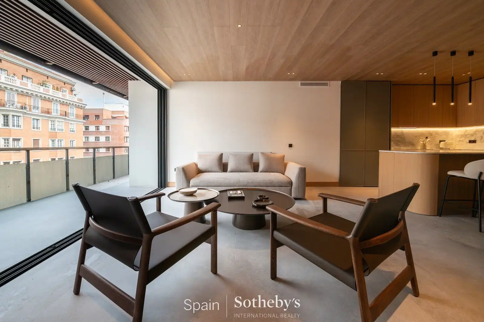 Sala de estar de Apartamento en venta en  Madrid Capital con Aire acondicionado, Calefacción y Terraza
