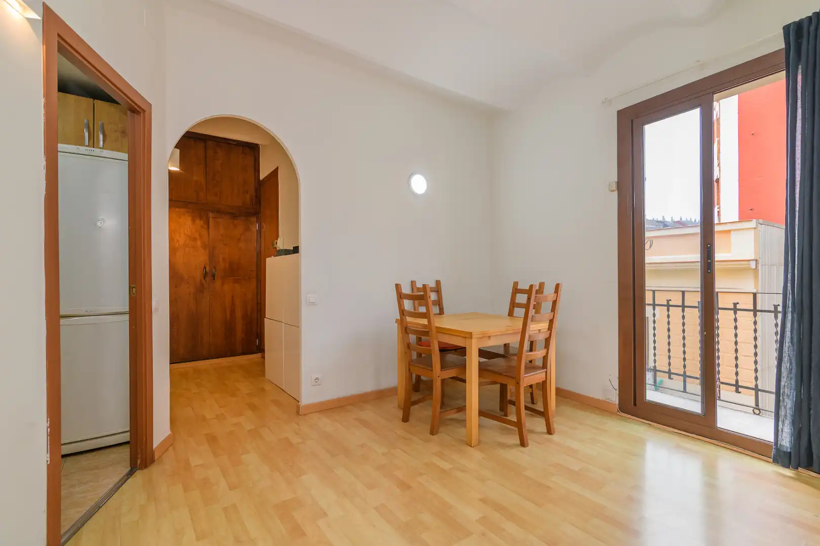 Dining room of Flat for sale in Barcelona  with Parquet flooring, Terrace and Balcony