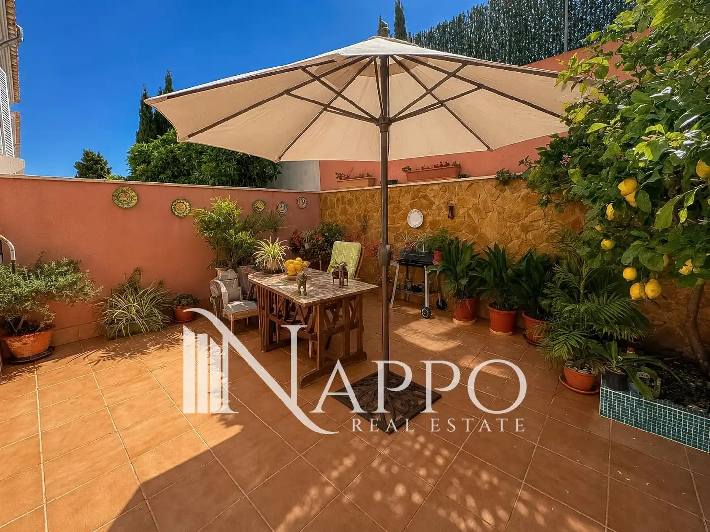 Terraza de Casa adosada en venta en  Palma de Mallorca con Aire acondicionado, Calefacción y Jardín privado