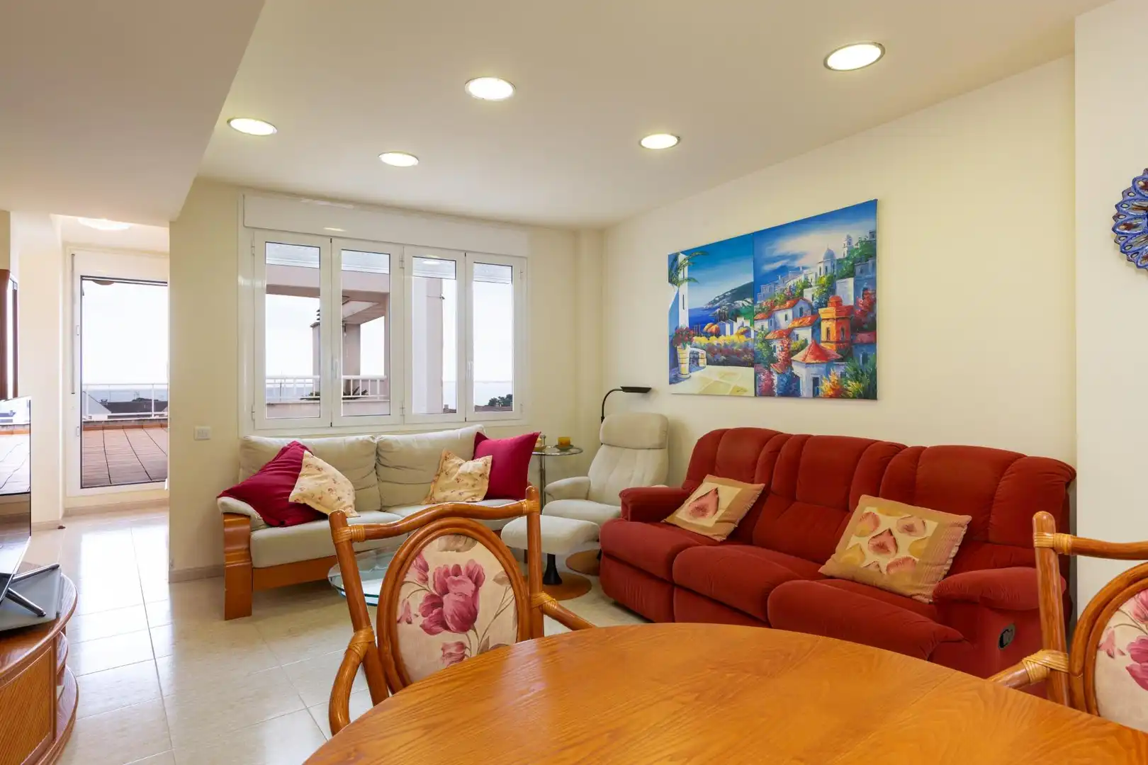 Sala de estar de Dúplex en venta en La Ràpita con Aire acondicionado, Terraza y Balcón