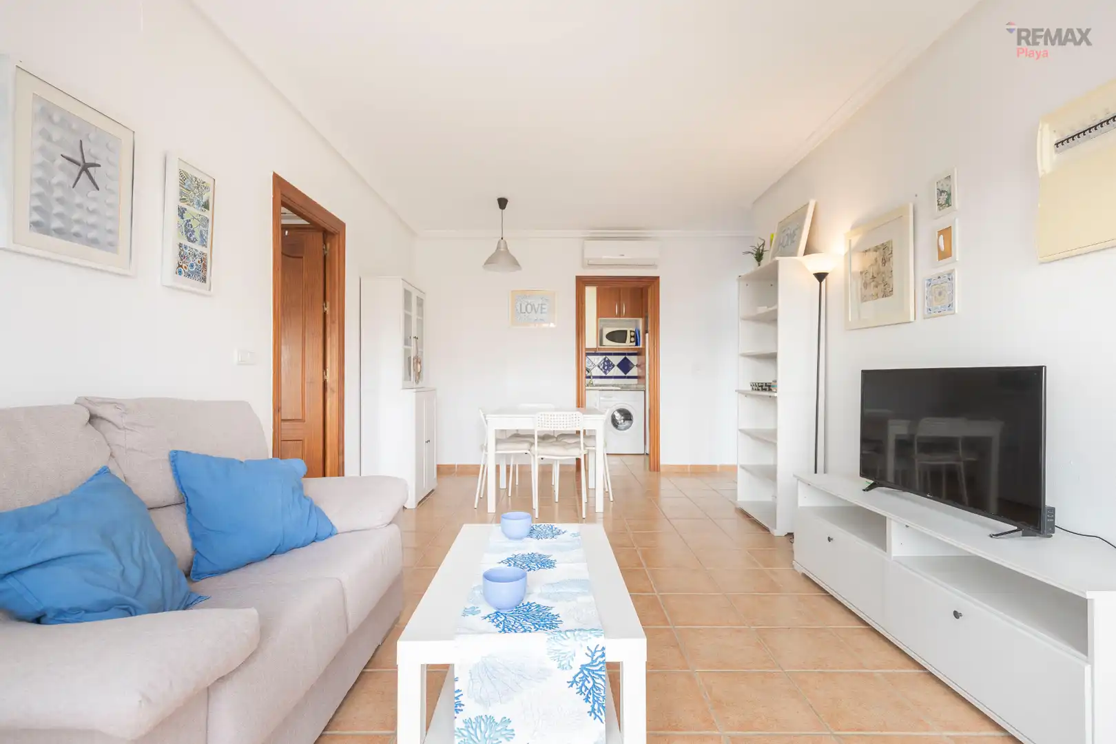 Wohnzimmer von Dachboden zum Verkauf in Vera mit Klimaanlage, Terrasse und Gemeinschaftspool