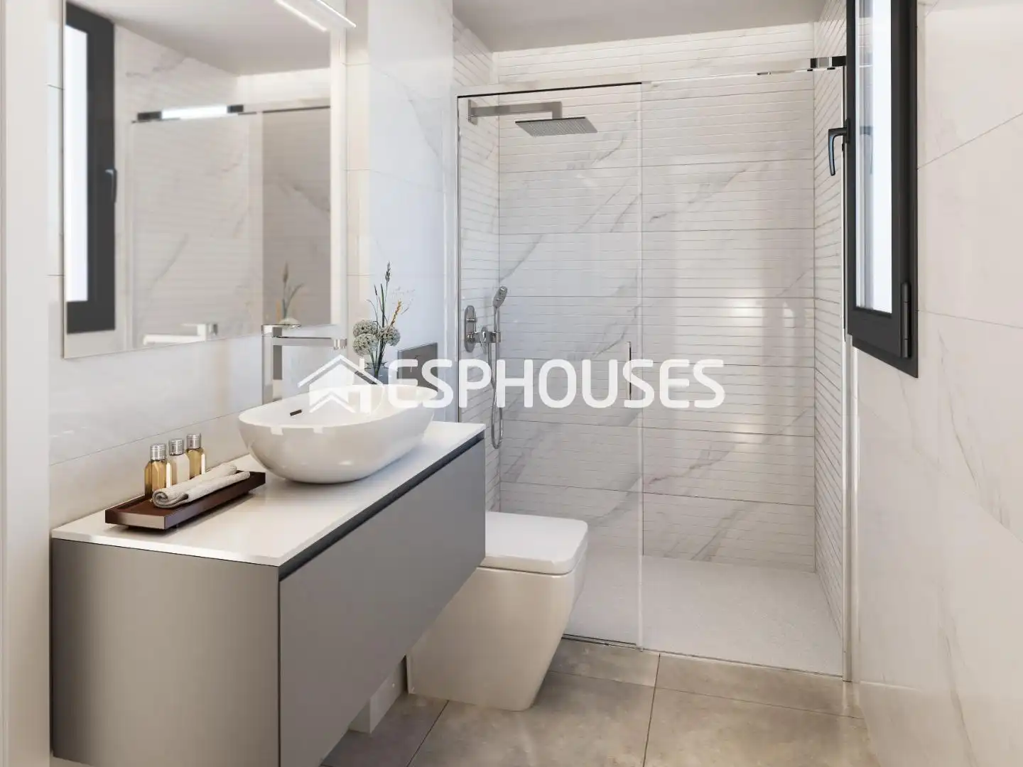 Badezimmer von Erdgeschoss zum Verkauf in Guardamar del Segura mit Terrasse, Balkon und Gemeinschaftspool
