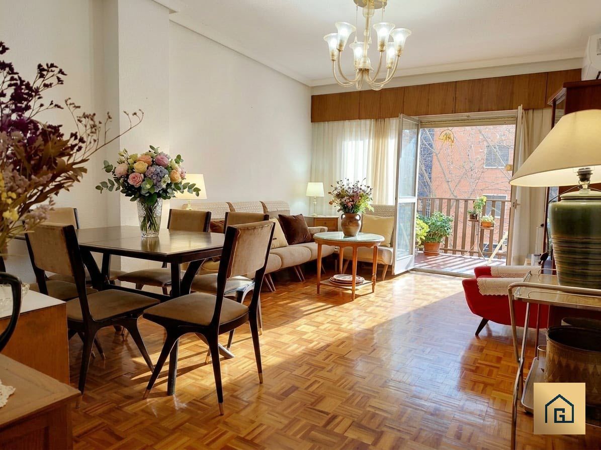 Comedor de Piso en venta en  Madrid Capital con Aire acondicionado, Calefacción y Jardín privado