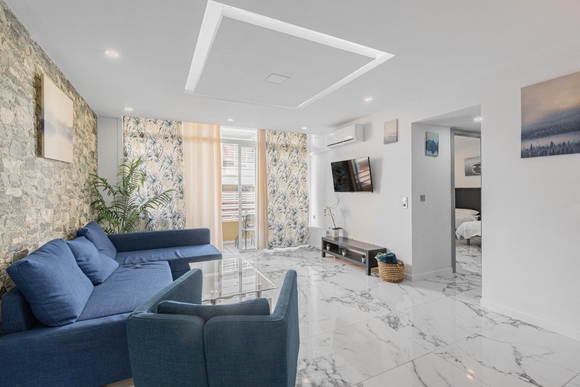 Living room of Flat for sale in  Palma de Mallorca  with Air Conditioner, Storage room and Balcony